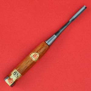 6mm Wood carving round gouge chisel Yasugi blue paper Steel for carving engraving Japan back