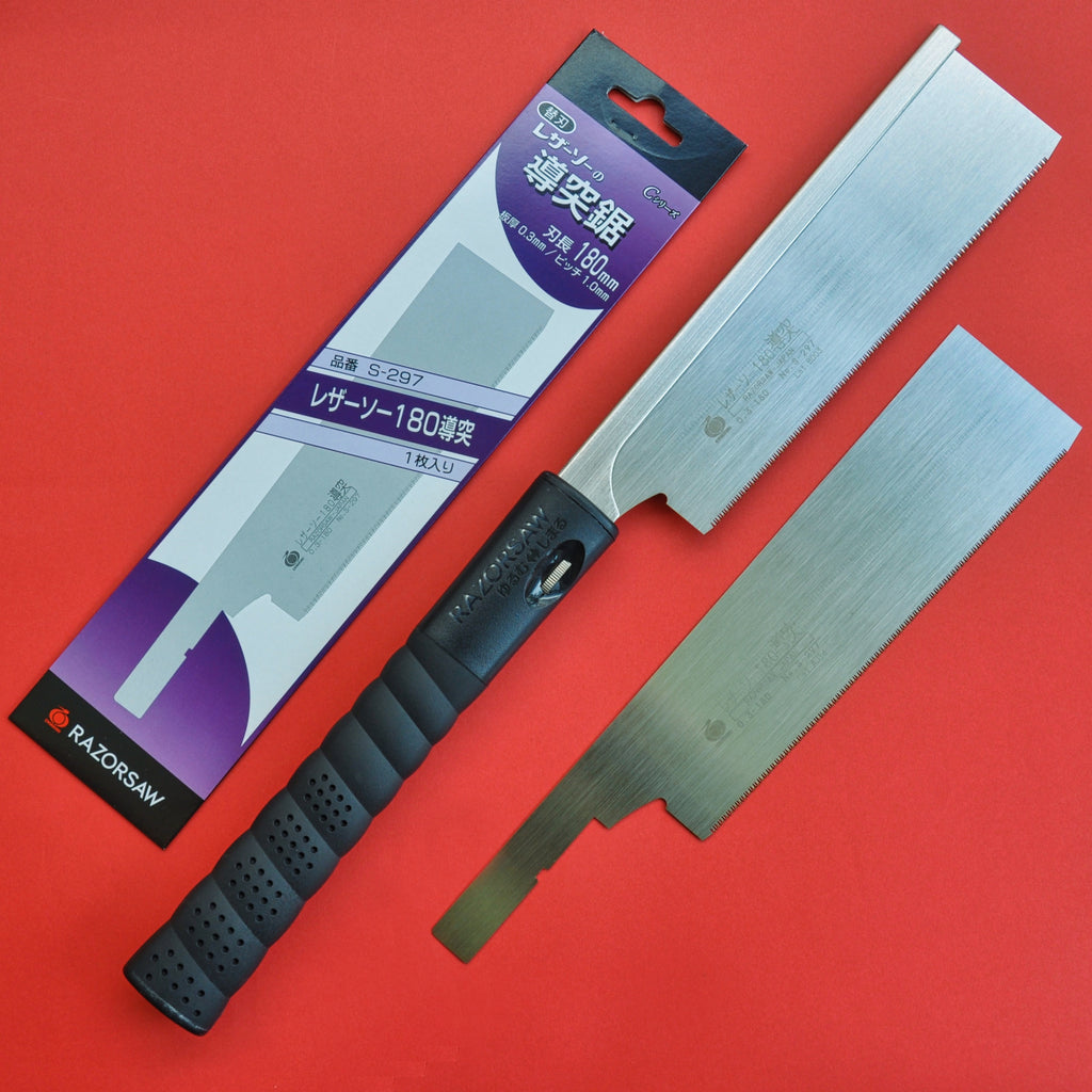 Serra Razorsaw Gyokucho Dozuki 297 Extra Fino 180mm + 1 lâmina de reposição Japão japonesa