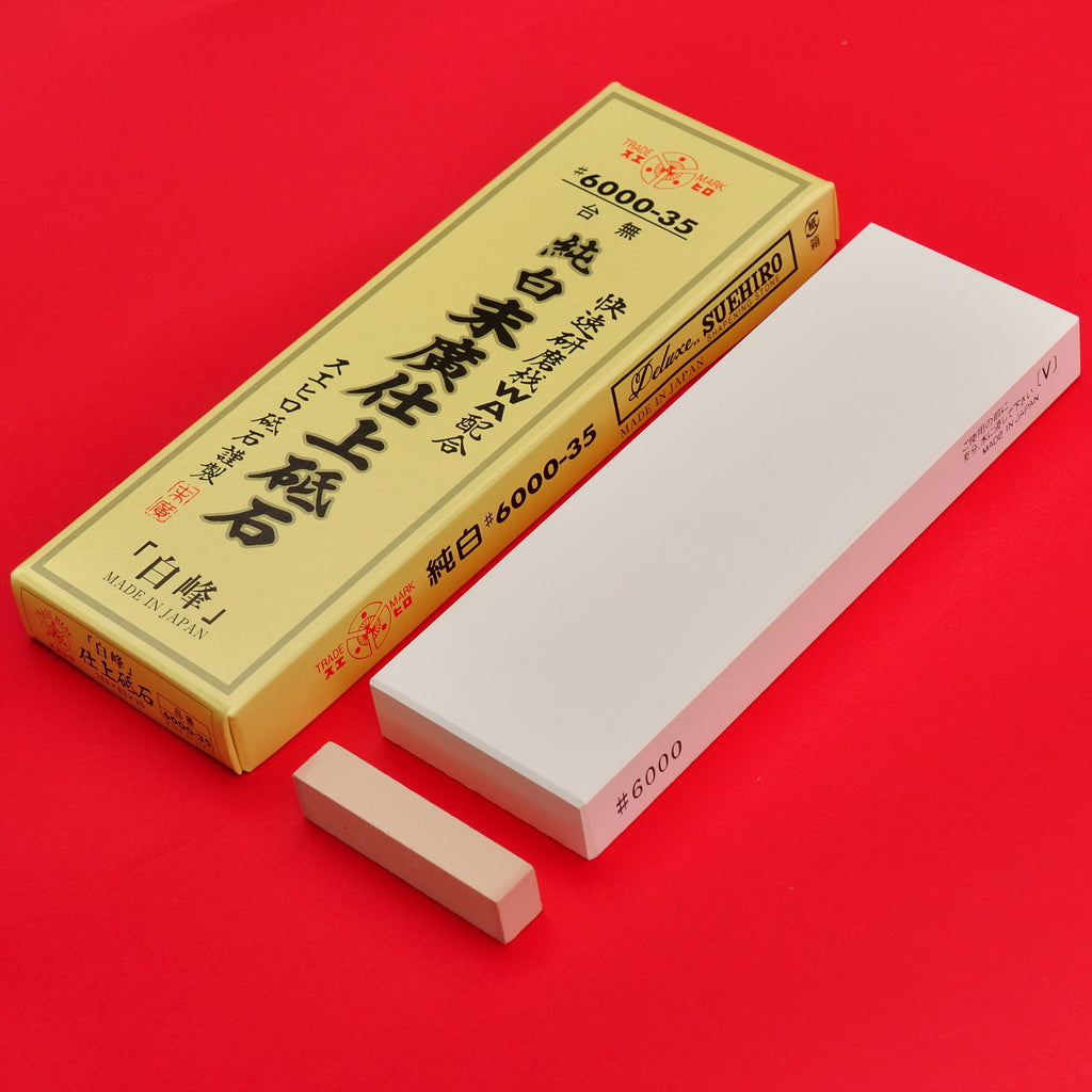 Piedra de afilar de agua SUEHIRO Deluxe #6000-35 + nagura Japón Japonés